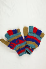 Load image into Gallery viewer, Hand knitted convertible woolen gloves with soft inner fleece liner - unisex
