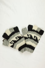 Load image into Gallery viewer, High quality hand knitted woolen half glove with soft fleece liner - unisex