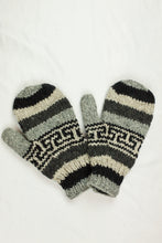 Load image into Gallery viewer, Hand knitted woolen mitten with soft fleece liner - unisex