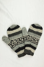 Load image into Gallery viewer, Hand knitted woolen mitten with soft fleece liner - unisex