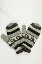 Load image into Gallery viewer, Hand knitted woolen mitten with soft fleece liner - unisex