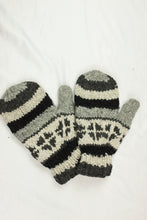 Load image into Gallery viewer, Hand knitted woolen mitten with soft fleece liner - unisex