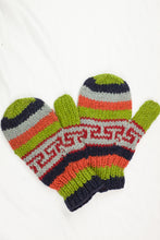 Load image into Gallery viewer, Hand knitted woolen mitten with soft fleece liner - unisex