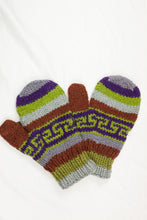 Load image into Gallery viewer, Hand knitted woolen mitten with soft fleece liner - unisex