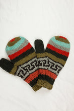 Load image into Gallery viewer, Hand knitted woolen mitten with soft fleece liner - unisex