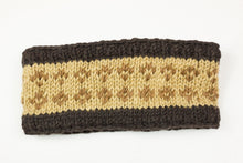 Load image into Gallery viewer, Hand knitted woolen headband with soft fleece liner - unisex