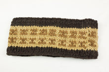 Load image into Gallery viewer, Hand knitted woolen headband with soft fleece liner - unisex