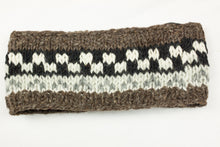 Load image into Gallery viewer, Hand knitted woolen headband with soft fleece liner - unisex