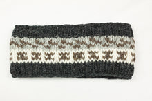 Load image into Gallery viewer, Hand knitted woolen headband with soft fleece liner - unisex