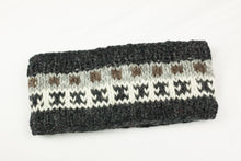 Load image into Gallery viewer, Hand knitted woolen headband with soft fleece liner - unisex