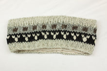 Load image into Gallery viewer, Hand knitted woolen headband with soft fleece liner - unisex