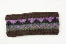 Load image into Gallery viewer, Hand knitted woolen headband with soft fleece liner - unisex