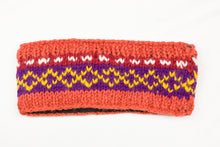 Load image into Gallery viewer, Hand knitted woolen headband with soft fleece liner - unisex