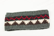 Load image into Gallery viewer, Hand knitted woolen headband with soft fleece liner - unisex
