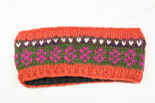 Load image into Gallery viewer, Hand knitted woolen headband with soft fleece liner - unisex