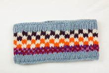 Load image into Gallery viewer, Hand knitted woolen headband with soft fleece liner - unisex