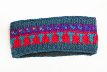 Load image into Gallery viewer, Hand knitted woolen headband with soft fleece liner - unisex