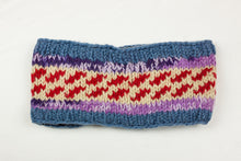 Load image into Gallery viewer, Hand knitted woolen headband with soft fleece liner - unisex