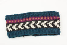 Load image into Gallery viewer, Hand knitted woolen headband with soft fleece liner - unisex