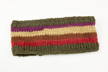 Load image into Gallery viewer, Hand knitted woolen headband with soft fleece liner - unisex