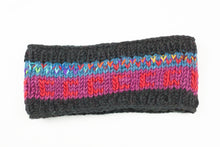 Load image into Gallery viewer, Hand knitted woolen headband with soft fleece liner - unisex