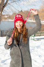 Load image into Gallery viewer, Hand knitted woolen Hat with soft fleece lining and ear flab - unisex