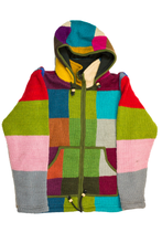 Load image into Gallery viewer, Hand knitted woolen jacket/sweater with soft inner fleece - HMPWJ4