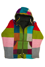 Load image into Gallery viewer, Hand knitted woolen jacket/sweater with soft inner fleece - HMPWJ4