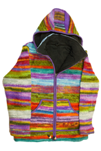 Load image into Gallery viewer, Hand knitted woolen jacket/sweater with soft inner fleece - HMPWJ3