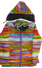 Load image into Gallery viewer, Hand knitted woolen jacket/sweater with soft inner fleece - HMPWJ3