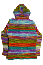 Load image into Gallery viewer, Hand knitted woolen jacket/sweater with soft inner fleece - HMPWJ3