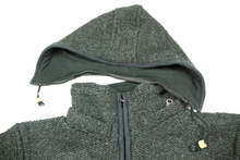 Load image into Gallery viewer, Hand knitted woolen jacket/sweater with soft inner fleece - HMPWJ5