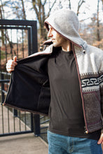 Load image into Gallery viewer, Hand knitted woolen jacket/sweater with soft inner fleece - HMPWJ8