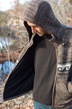 Load image into Gallery viewer, Hand knitted woolen jacket/sweater with soft inner fleece - HMPWJ13