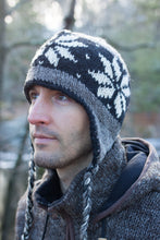 Load image into Gallery viewer, Hand knitted woolen Hat with soft fleece lining and ear flab - unisex