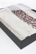 Load image into Gallery viewer, 70% Cashmere & 30% Silk Leopard Print Hand Crafted Long Winter Scarf Women