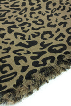 Load image into Gallery viewer, 70% Cashmere & 30% Silk Leopard Print Hand Crafted Long Winter Scarf Women