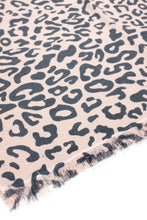 Load image into Gallery viewer, 70% Cashmere & 30% Silk Leopard Print Hand Crafted Long Winter Scarf Women