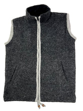 Load image into Gallery viewer, Hand knitted woolen sleeveless jacket/sweater with soft inner fleece
