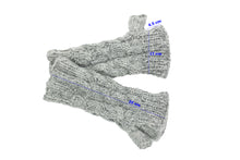 Load image into Gallery viewer, Hand Knitted Woolen Long Forearm Half Finger Glove-Gray
