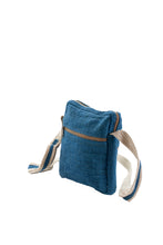 Load image into Gallery viewer, Handmade 100% Pure Hemp Cross Carry Bag - Blue - HMPHBCC4
