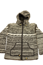 Load image into Gallery viewer, Hand knitted woolen jacket/sweater with soft inner fleece - HMPWJ1
