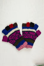 Load image into Gallery viewer, High quality hand knitted woolen half glove with soft fleece liner - unisex
