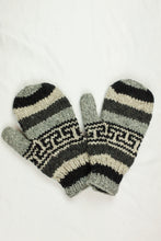 Load image into Gallery viewer, Hand knitted woolen mitten with soft fleece liner - unisex
