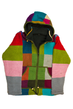 Load image into Gallery viewer, Hand knitted woolen jacket/sweater with soft inner fleece - HMPWJ4
