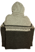 Load image into Gallery viewer, Hand knitted woolen jacket/sweater with soft inner fleece - HMPWJ17
