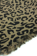 Load image into Gallery viewer, 70% Cashmere &amp; 30% Silk Leopard Print Hand Crafted Long Winter Scarf Women
