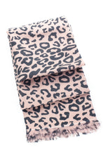 Load image into Gallery viewer, 70% Cashmere &amp; 30% Silk Leopard Print Hand Crafted Long Winter Scarf Women
